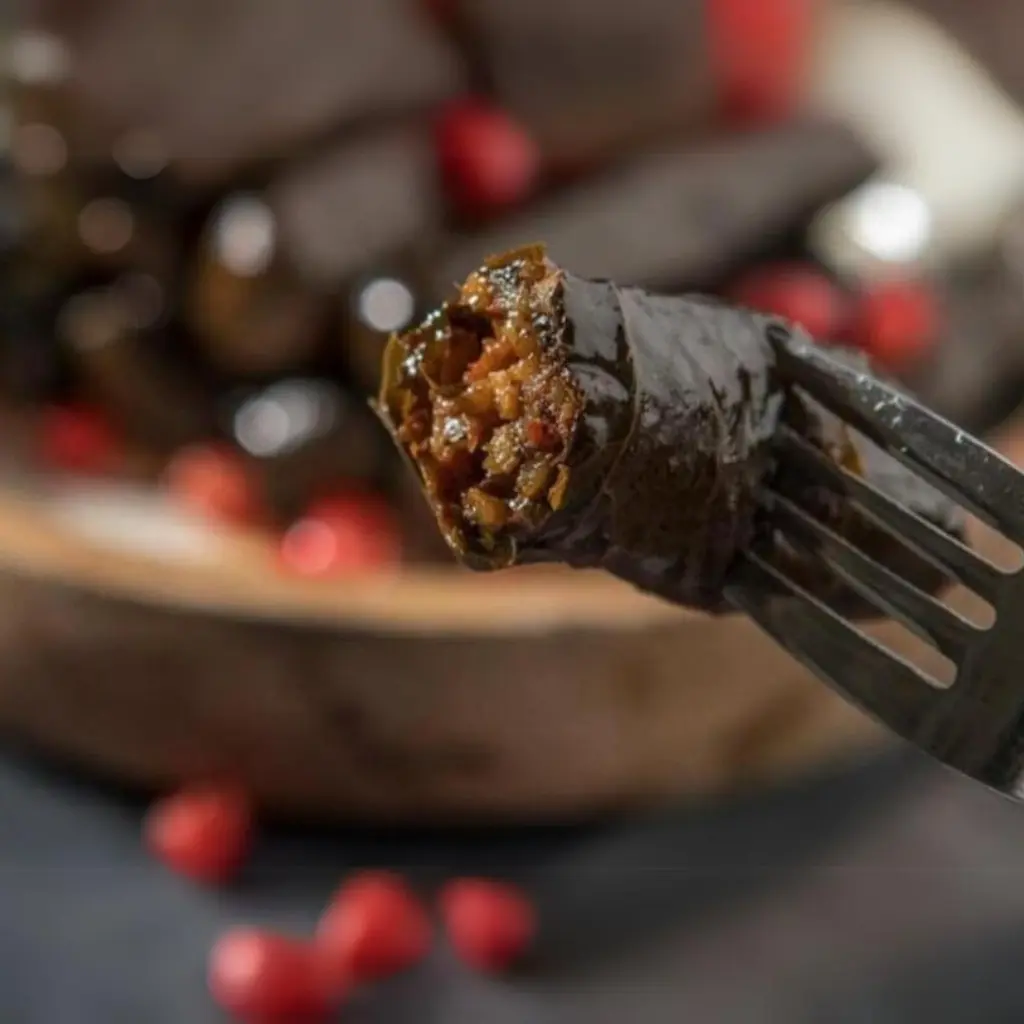 Grape Leaves with pomegranate molasses